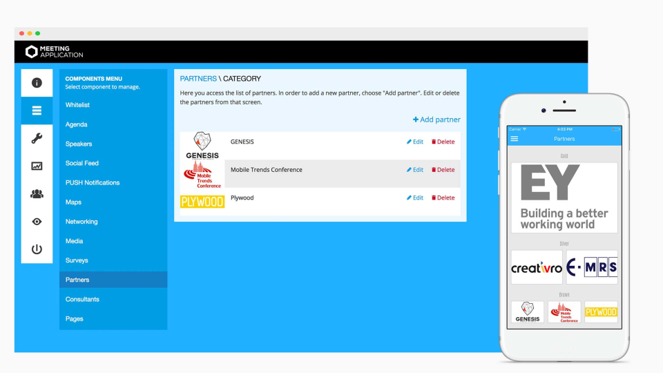 screenshot of Meeting Application